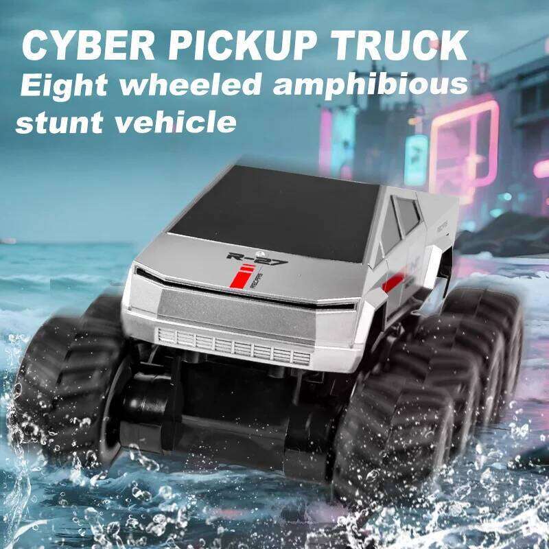 2.4G Amphibious 8WD All Terrain Land and Water Remote Control Truck Stunt Vehicle Waterproof RC Car Toy Gift for Kid Q218 Y260131