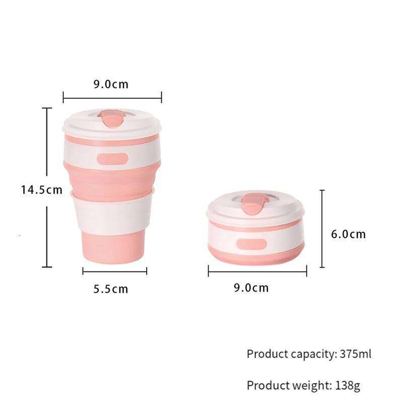 DW-Gray Silicone Travel Cup-Camping Foldable Water Cup, Adult Drinking Cup with Z260202