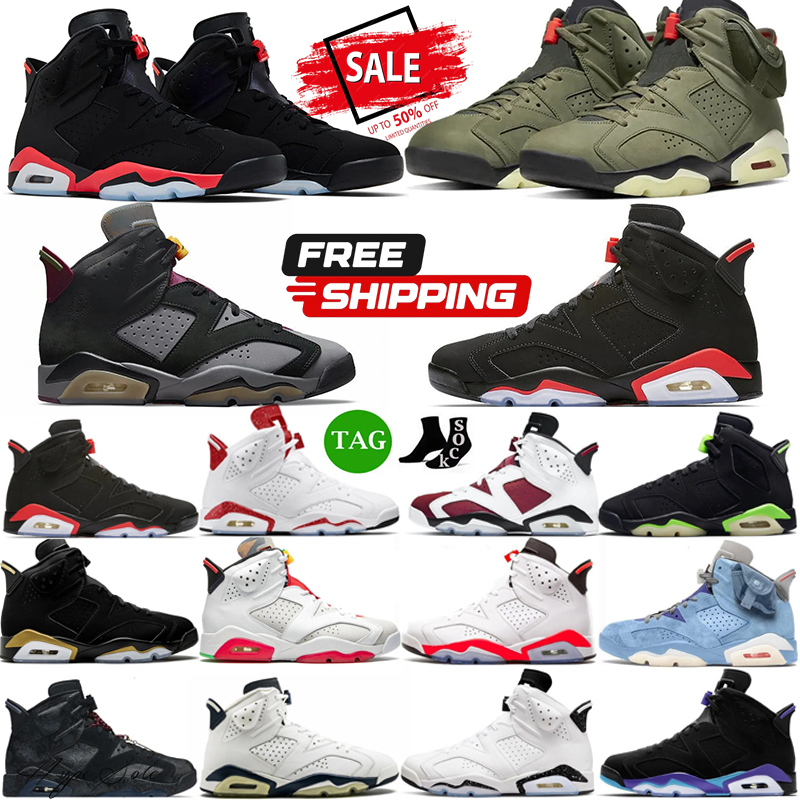 2026 New VI 6 6s Men Basketball Shoes Mint Foam Midnight Navy University Electric Green Bordeaux Hare Infrared White Red Oreo Hombre Sports Blue Sneakers