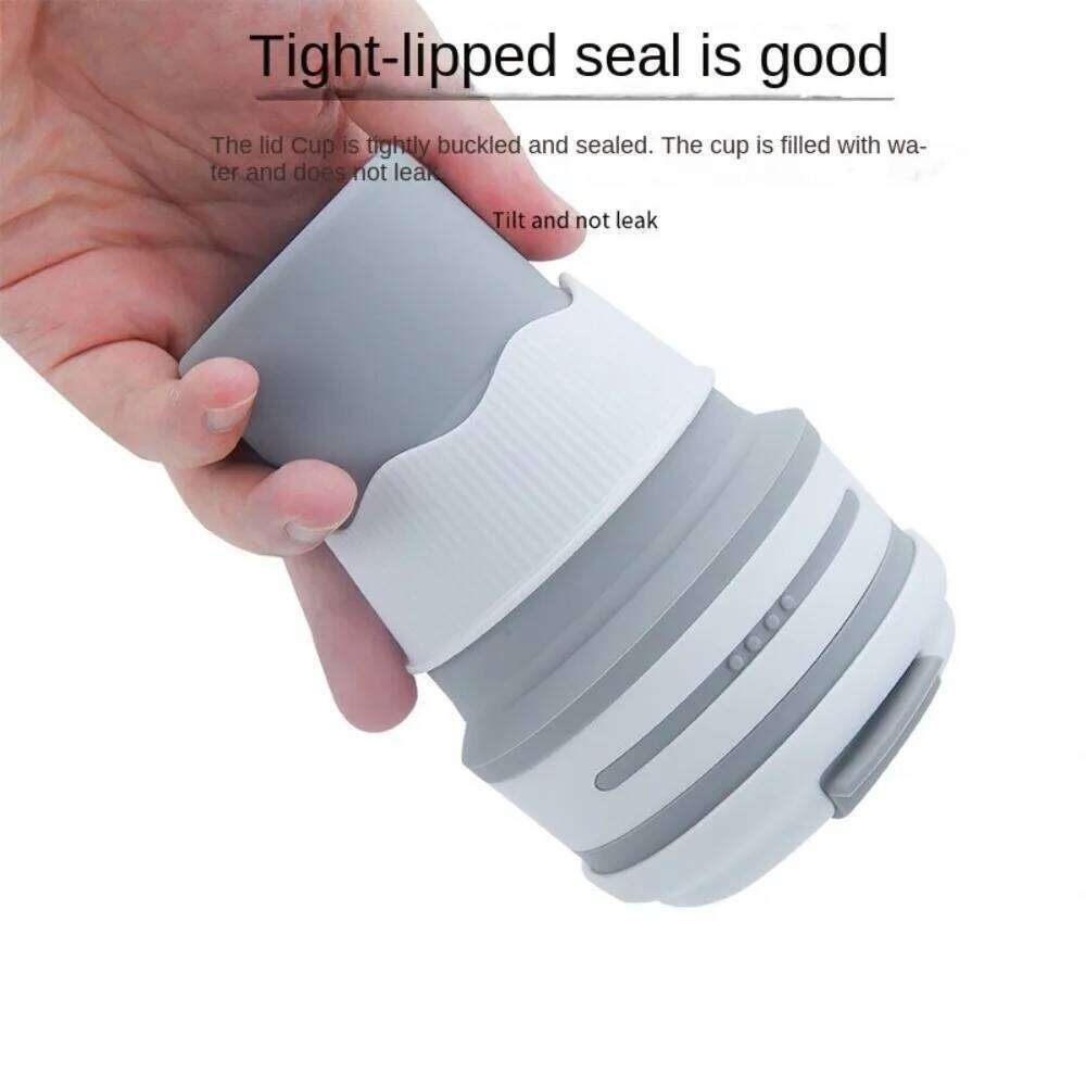350ml Folding Water High Temperature Resistant Leak-proof Silicone Tea Coffee Cup Drinkware Reusable Sports Kettle Z260202