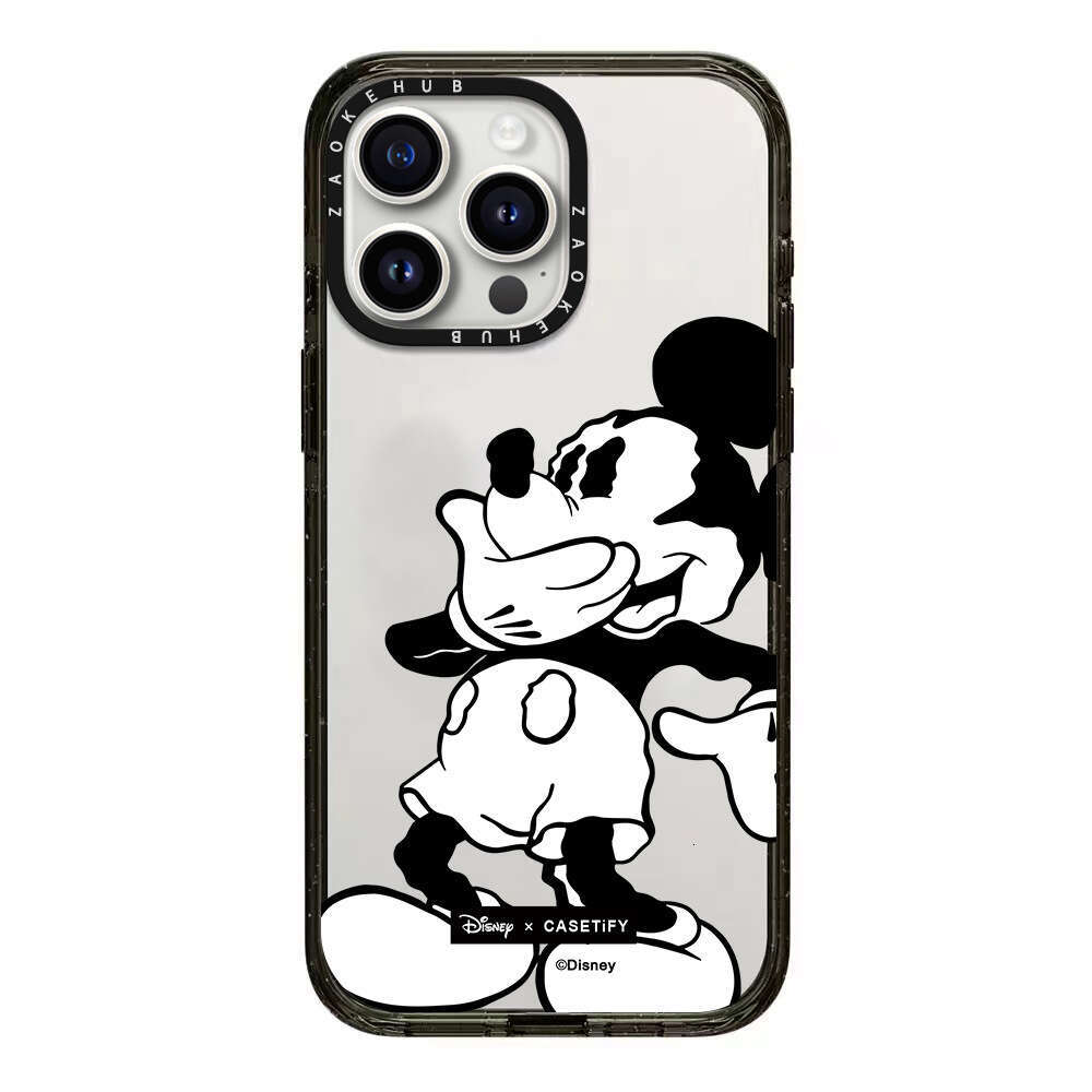 Cute Mickey Mouse Dense Cheek Support iPhone 16 Pro Max Apple 15 Transparent 14 Acrylic Phone Case 13 S260128