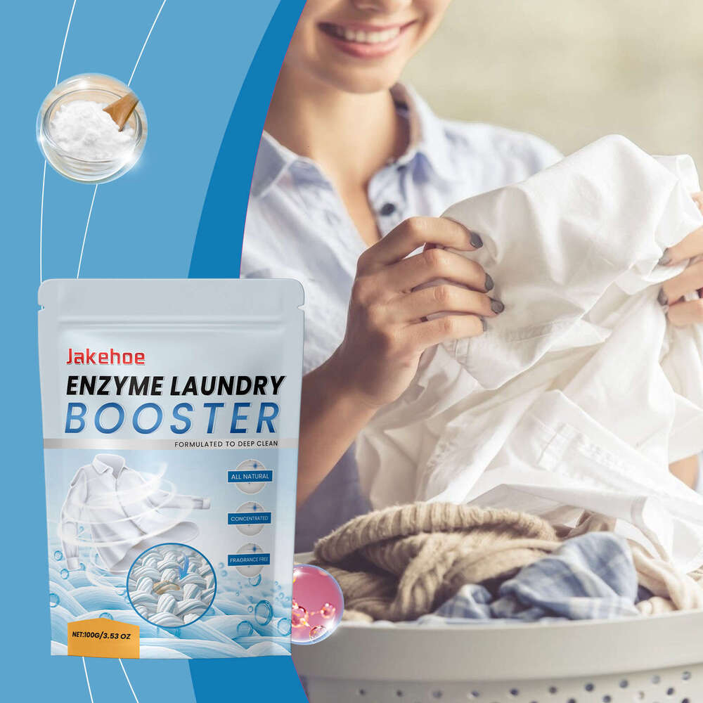 Jakehoe Clothing Stain Gentle Cleaning for Yellowing and Stubborn Stains Active Enzyme Cleaner Powder S260202