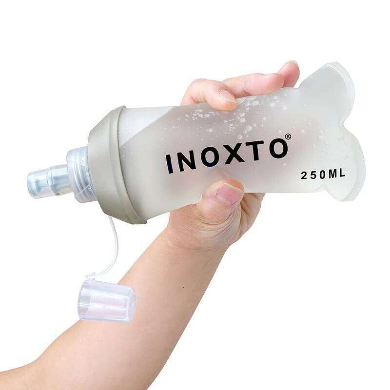 Foldable PEVA Soft Flask Bottles 250ml 500ml 450ml Running Hydration Pack Waist Vest Outdoors Sport Water Bottle Bag Z260202