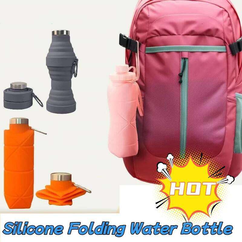 Silicone Folding 700ml Cycling Telescopic Cup Outdoor Sports Pocket Portable Water Bottle Gifts Z260202
