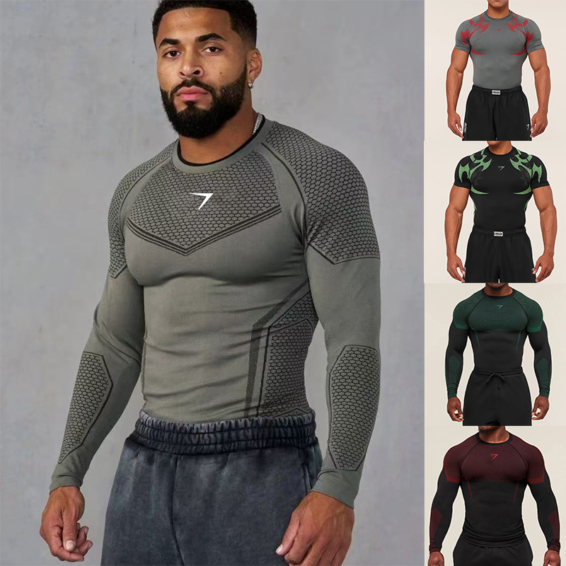 sharks mens T-Shirts GYM Sharks Gym Clothing Men Fitness Vintage T Shioversized Cotton Round Neck Shoslve Breaththedavinty Sports Long-Sleeved Run Fitness Vest