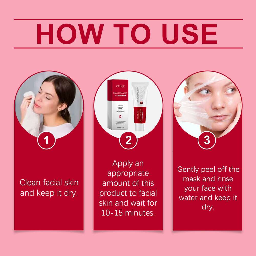 OUHOE Peel-off Nourishing Moisturizing Hydrating Firming Mask Collagen Softens Skin S260131