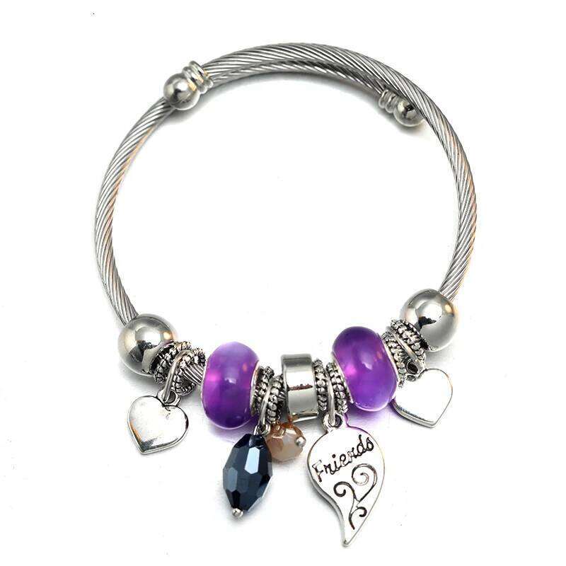 Charm Love Beaded 6 Colour Adjustable Metal Bracelet Bangles Romantic Accessories Women Fashion Jewelry H260202