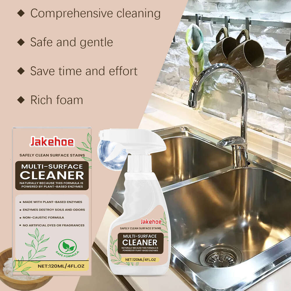 Jakehoe Multi-Surface Kitchen Range Hood Sink Countertop Stain and Grease Remover Multi-Effect Cleaner S260202