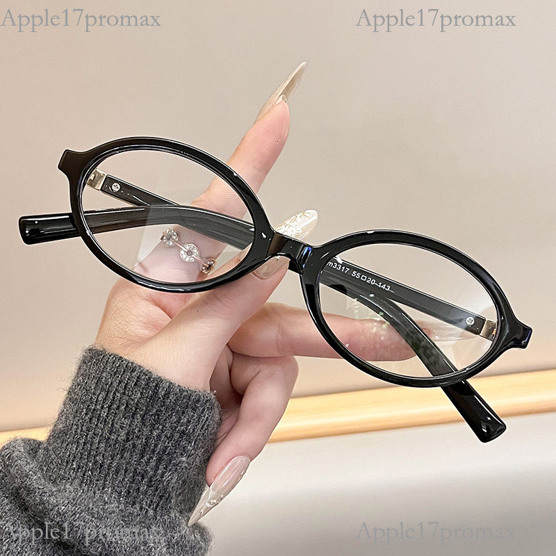 Luxurious Brand Designer Vintage Sunglasses Frames Korean Style Bookish Temperament Small Oval-shaped Frames For Women Oversized Glasses Without Presc