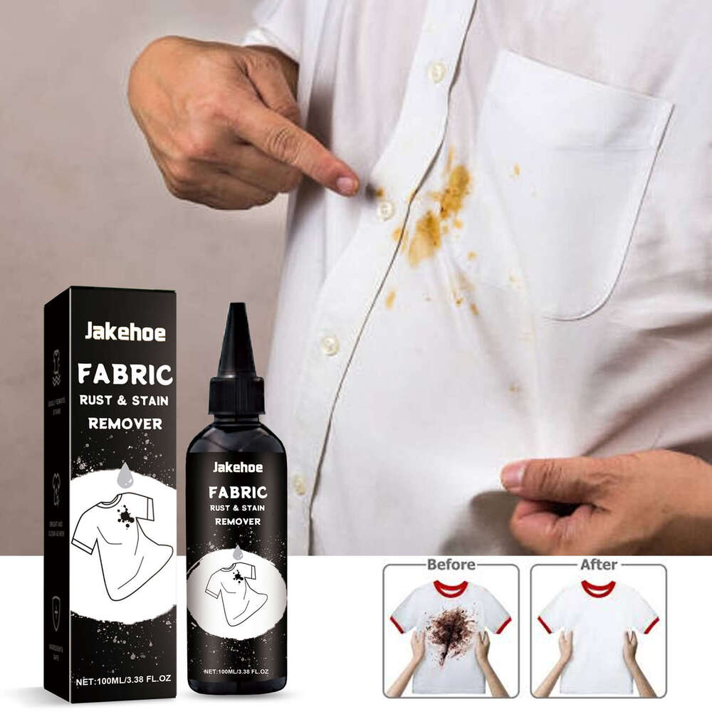 Jakehoe Fabric Rust Stain Remover Clothes Stubborn Stains Yellow Edge Cleaning Color Protection Multi-Effect Cleaner S260202