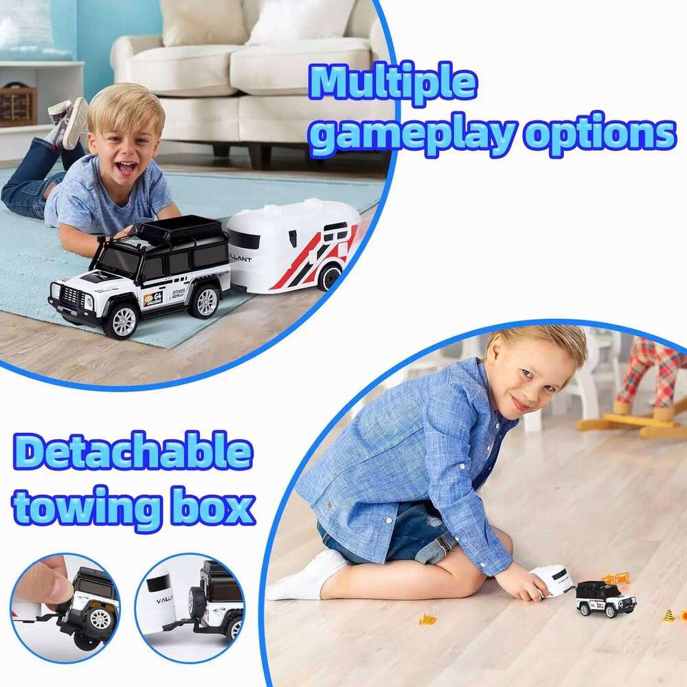 1/64 Mini RC 2.4G 4x4 Racing Remote Control Drifting Alloy Truck Car with Light Off-Road Vehicle Kid Boys Toys Gift Y260131