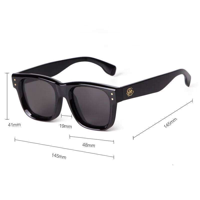 Trendy Classic Rivets Tortoiseshell Square Sunglasses Women Brand Designer Luxury Oversized Frame Sun Glasses Men Shades Eyewear H260202