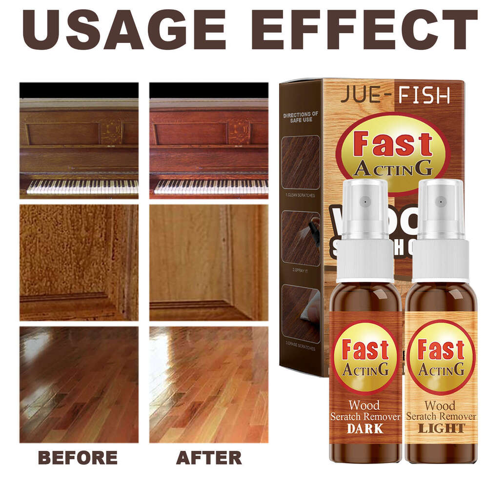 JUE-FISH Wood Agent Scratch Color Spray Furniture Floor Renovation Paint Repair S260202