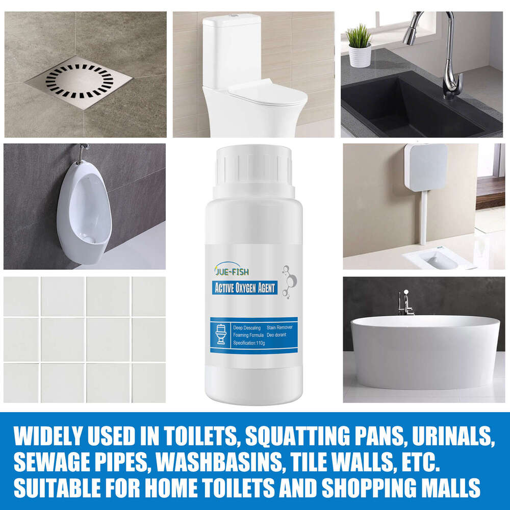 Jue-Fish Active Oxygen Bathroom Descaling Cleaner Household Toilet Cleaning Agent S260202