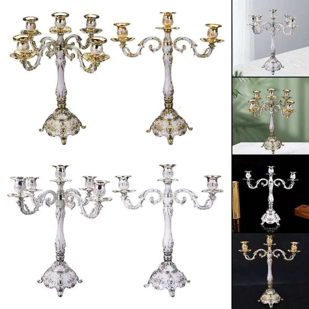 Candlestick 3/5 Head Wedding Pillar Candle Holder Romantic Candelabra Y260131