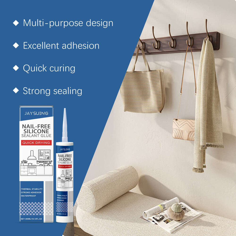 Silicone Sealant for Home Use on Wood, Metal, Ceramic, Plastic, Household Sealing Nail-Free Glue S260202