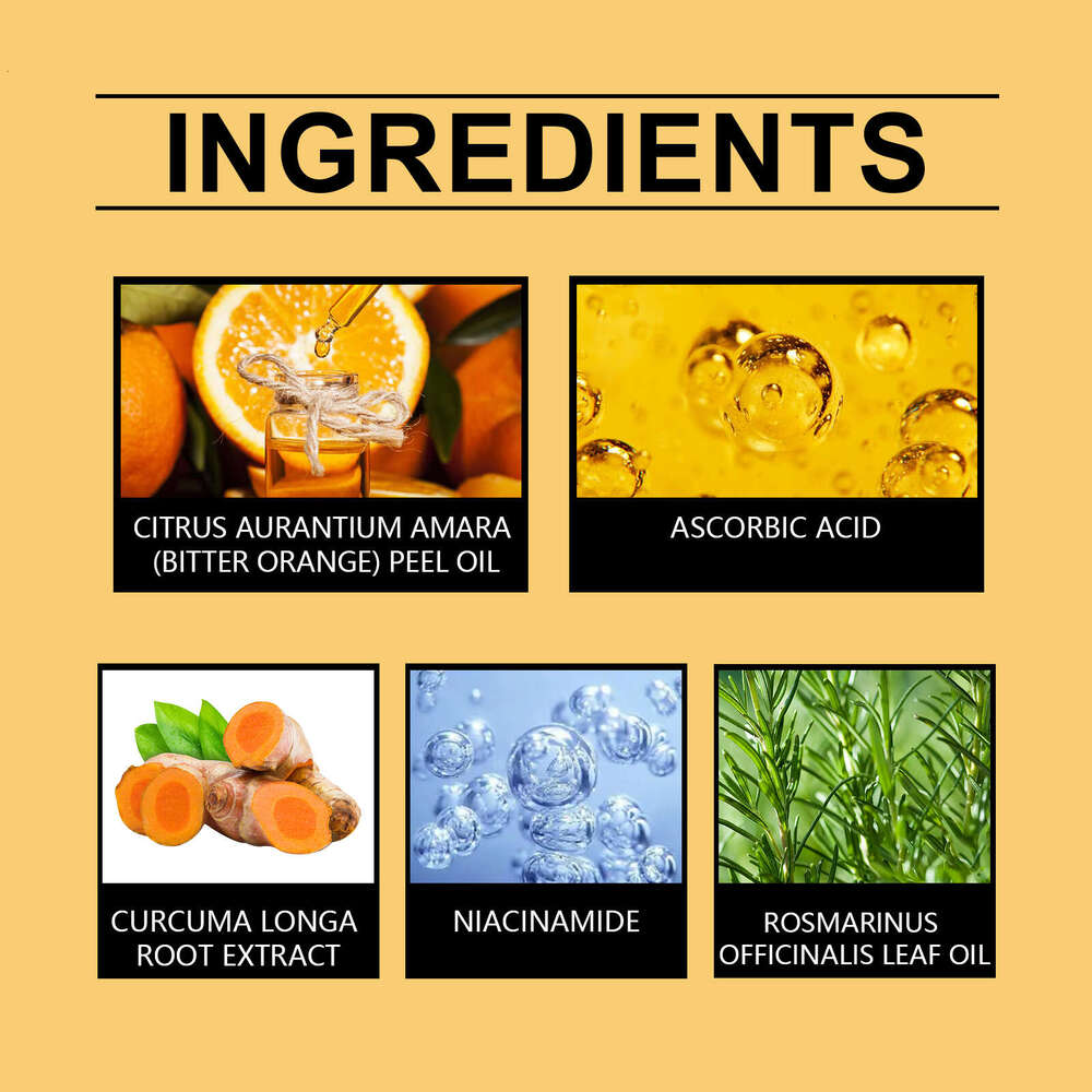 OUHOE Turmeric Vitamin C Moisturizing Facial Skin Hydrating Brightening Face Oil S260131