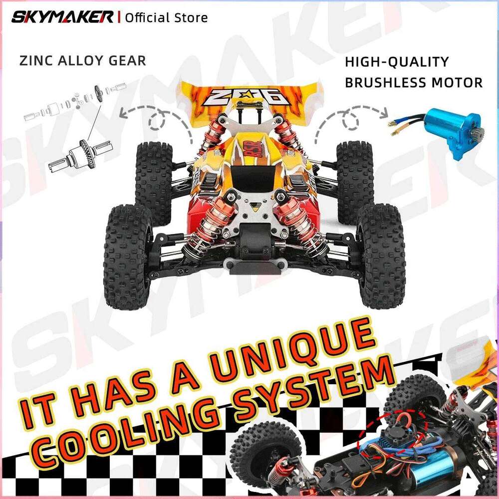 WLtoys RC Car 144010 V8 Racing 1:14 2.4G 4WD 75km/h Electric High Speed Brushless Off-Road Remote Control Drift Toys Gift Y260131