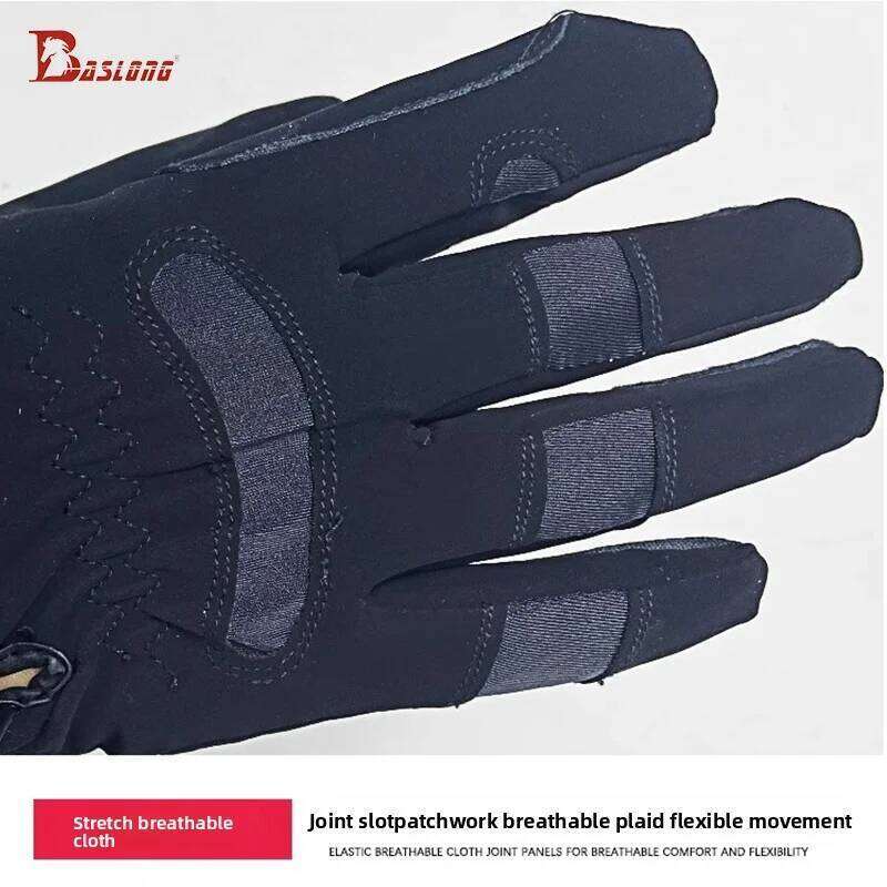 Baslong Equestrian All Year Round Non-Slip Wear-Resistant White Riding Equipment for Men and Women 266.4cm Dragon Harness Supplies Rider Gloves XJ2602
