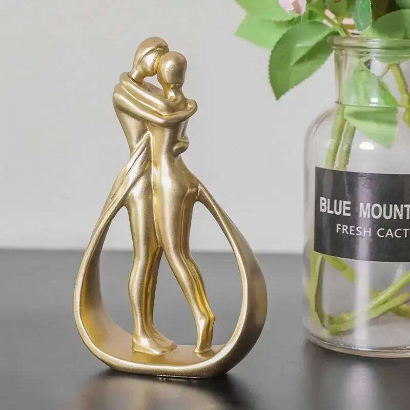 Contemporary Embrace Sculpture: Stylish Abstract Art Piece for Elegant Living Room & Home Decor Y260202