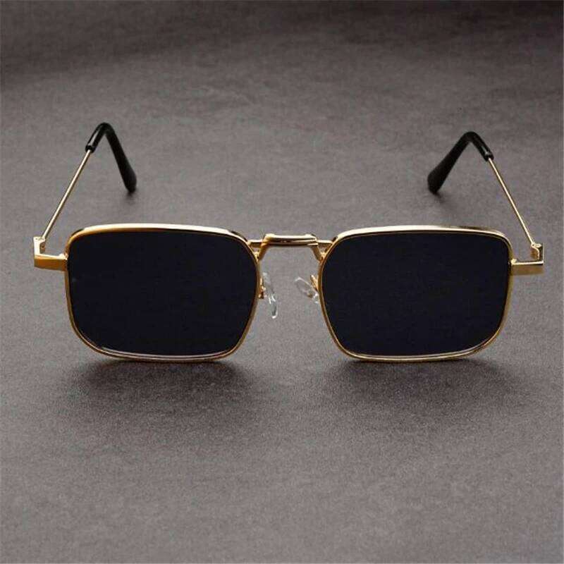 2024 Metal Square Red Lens Sunglasses Men, Top UV Protection, Sunscreen, Ultra Clear Glasses for Women H260202