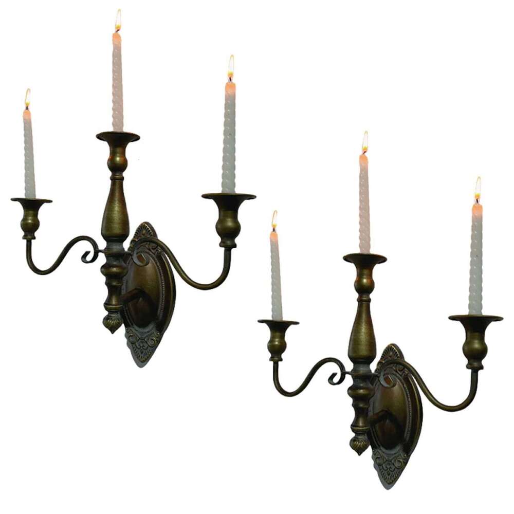 Wall Sconce Candelabra Vintage Retro Candle Holder Ornament for Living Room Patio Farmhouse Fireplace Home Decor Y260131
