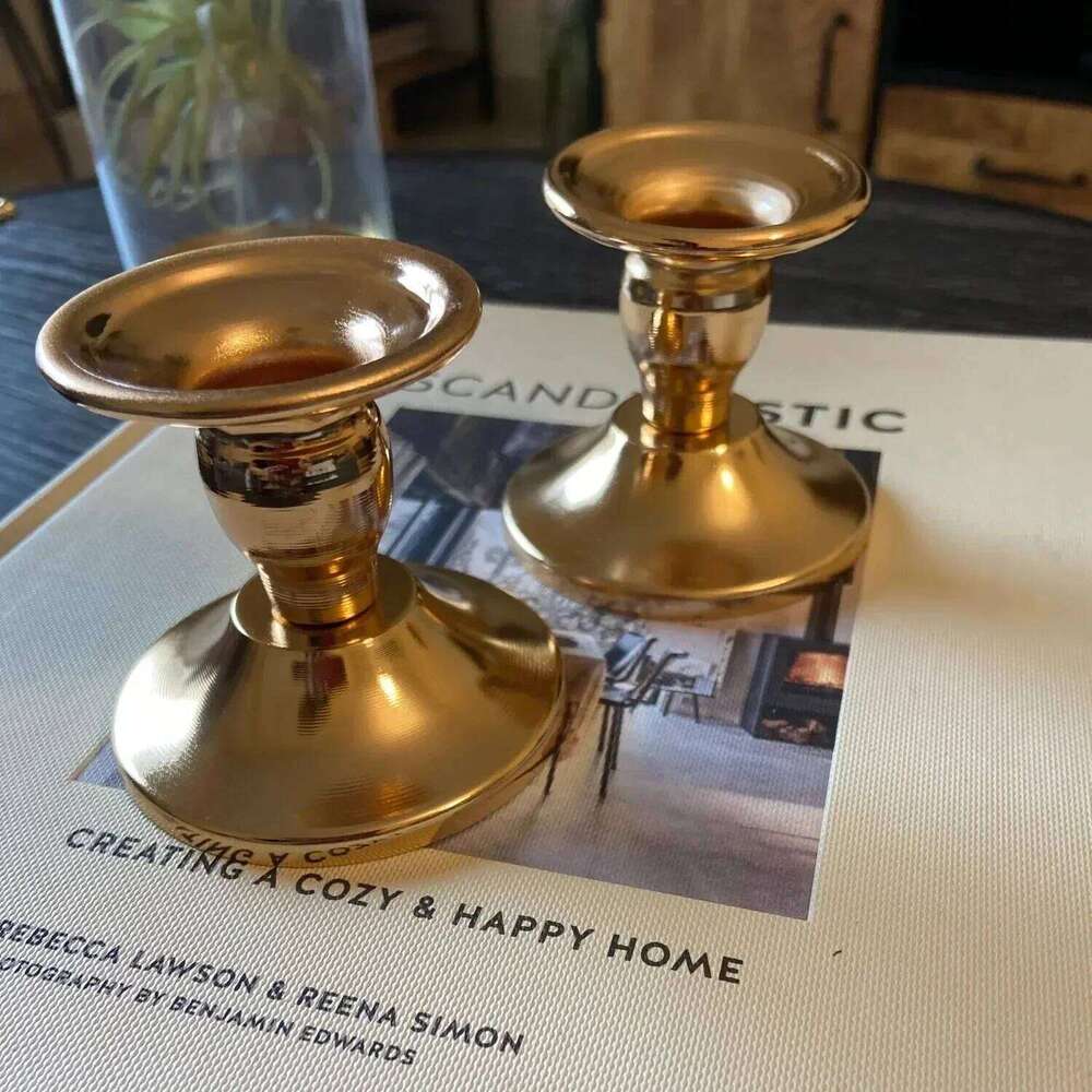 Pcs Metal Gold Taper Holder for Wedding, Dinning, Party, Fits 2 cm / 0.787 inch Thick Wax Candle or Led Candles Y260131