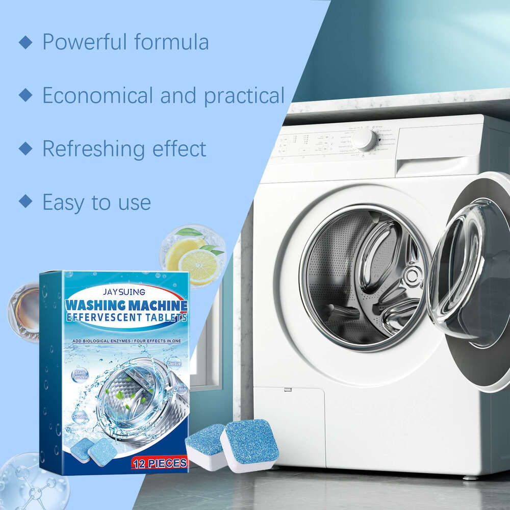 Jaysuing Cleaner Household Fully Automatic Washing Machine Stain Removal Drum Cleaning Descaling Effervescent Tablets S260202