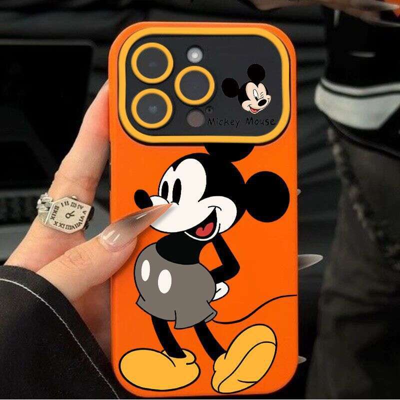 Couple Mickey Window Style Compatible with Apple 15 Phone Case iPhone 14 Pro Max Full Coverage 13 Silicone 11/X S260128