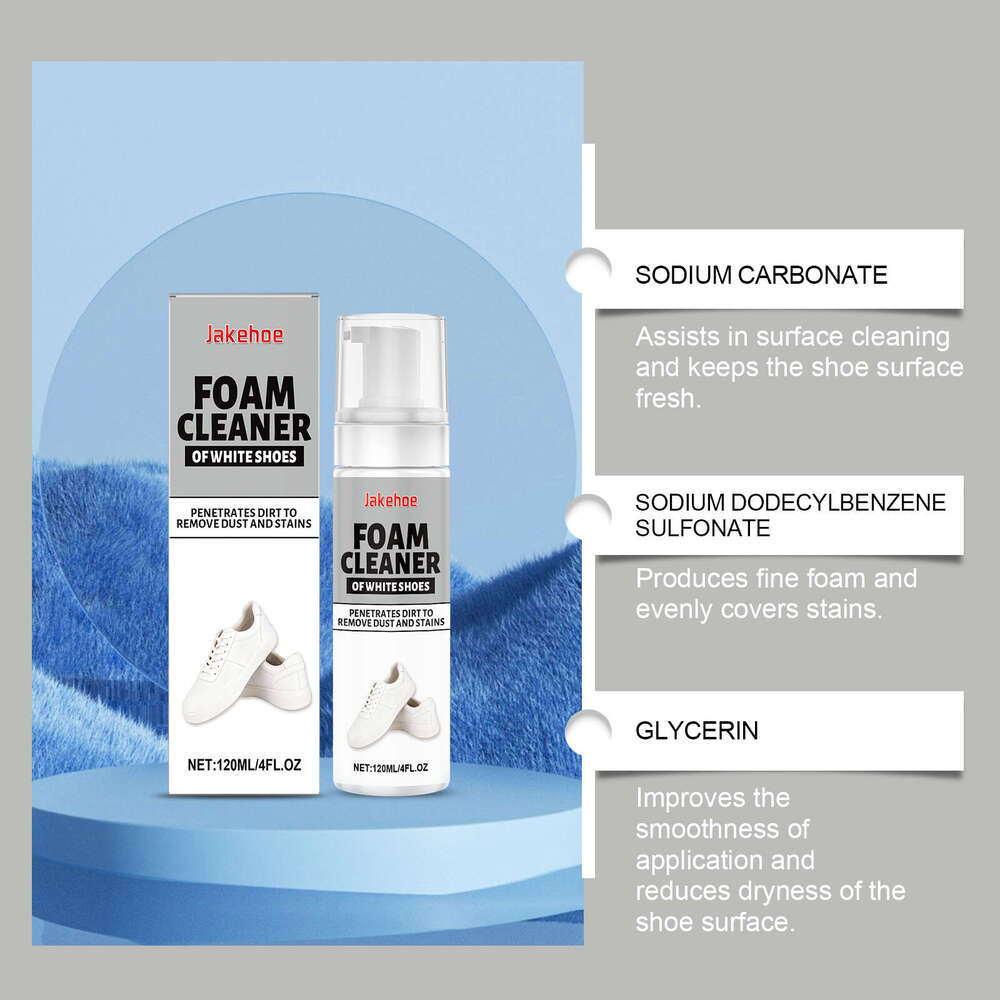 Shoe Foam Gentle Cleaning for White Shoes Removes Yellowing and Stains Portable Cleaner S260202
