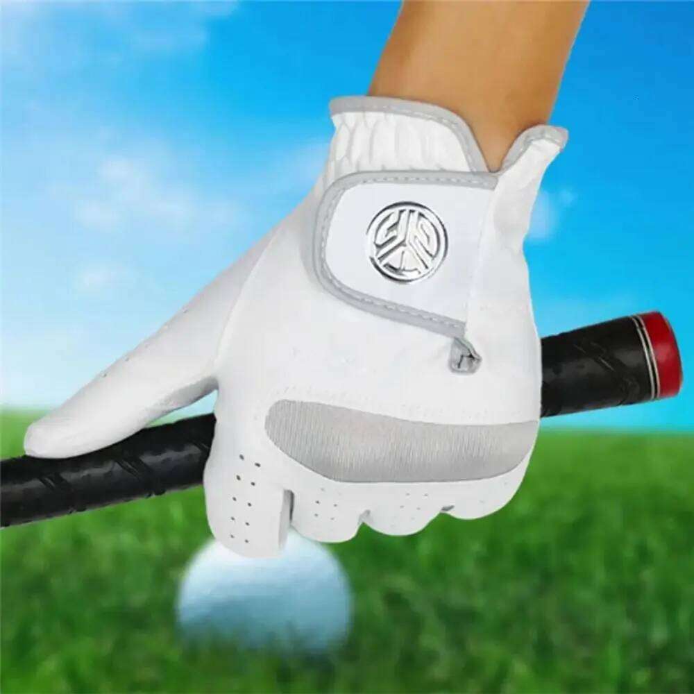 Micro Fiber Men's Sports White Breathable Ultra-fiber Cloth Golfing Glove Maximum Grip Slip-Resistant Golf Gloves XJ260202