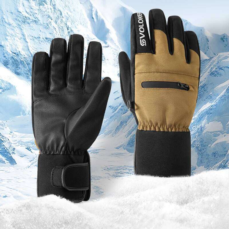Touchscreen Motorcycle Windproof Skiing Gloves, Warm Winter Fingerless Gloves For Men And Women, Thickened XJ260202