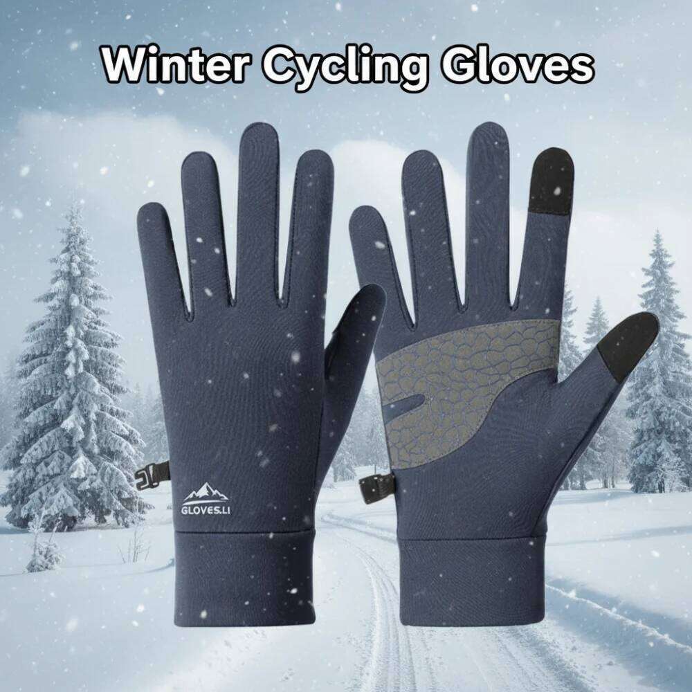 Thermal Fleece Winter Lock Buckle Non-slip Thick Cycling Touch Screen Warm Outdoor Gloves Sports XJ260202