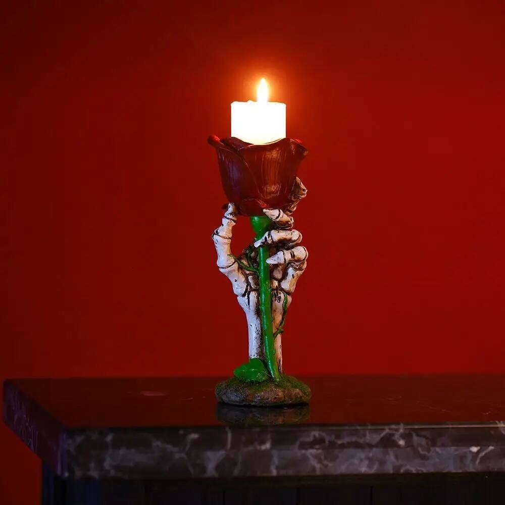 Gothic Style Skull Candle Holders Resin Skeleton Hand Ghost Festival Candlesticks Candlestick Holder Y260131