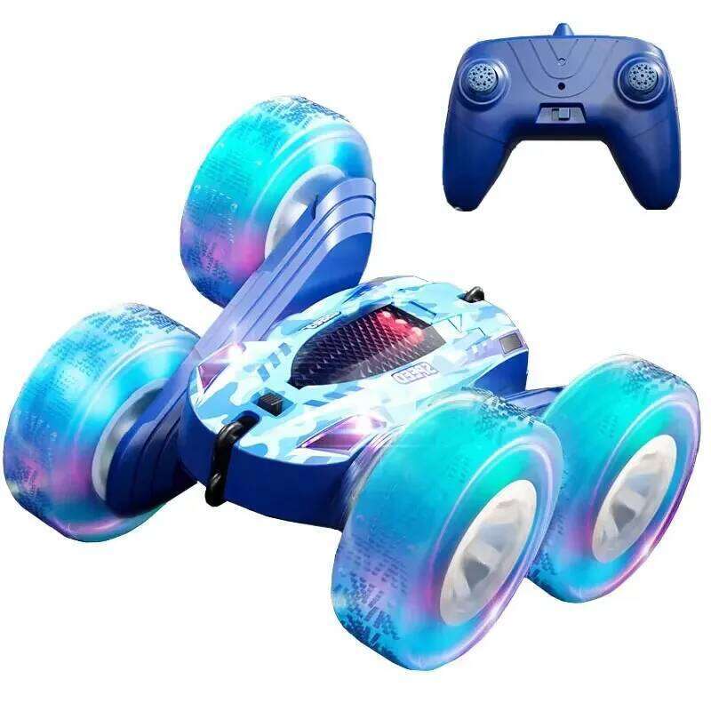 Stunt Double Sided Flip 2.4G Remote Control Cars 360 Rotation RC Off Road Drift Car Children Gifts For Kids Adults Toys Y260131