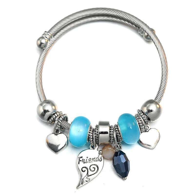 Charm Love Beaded 6 Colour Adjustable Metal Bracelet Bangles Romantic Accessories Women Fashion Jewelry H260202