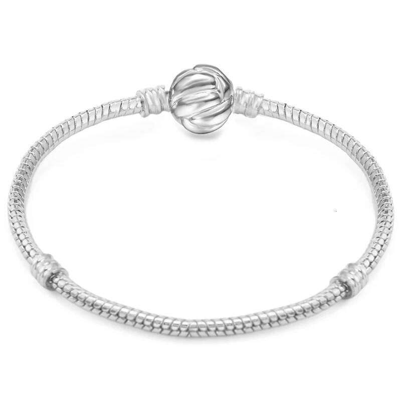 Certificate 100% Original Sterling Plated Snake Chain DIY Charm Bracelet For Women Gift Silver Color Jewelry Dropshipping H260202
