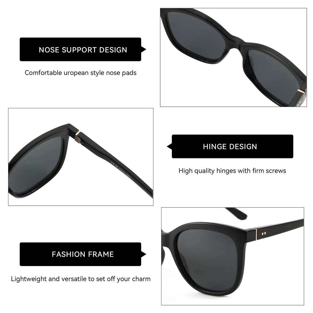BLUEMOKY Trendy Butterfly Polarized Sunglasses Women UV400 Protection Shade Ladies Oversize Square Sun Glasses H260202