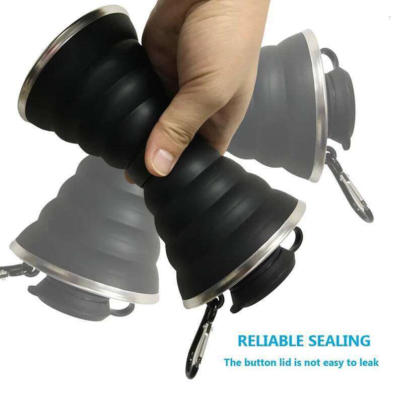 500ML Silicone Bottle Cup Foldable Leak Proof Portable Sports Water Bottles For Outdoor Travel Gym Hiking Reuseable Z260202