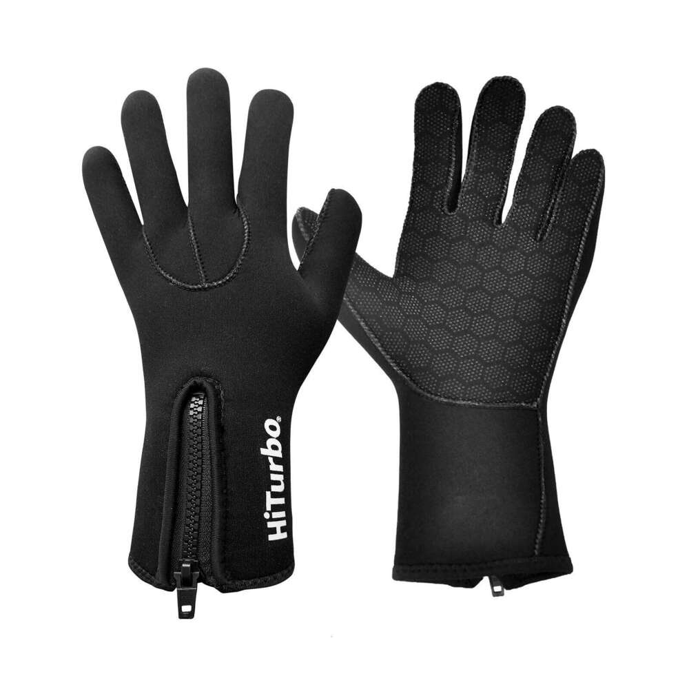 HiTurbo 3mm Neoprene Antiskid Abrasion-resistant Five Finger Gloves For Surfing, Kayaking Snorkeling Sailing XJ260202