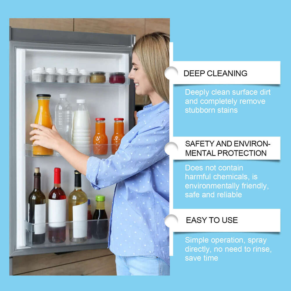 Jakehoe Deodorizing Freezer Cleaner Refrigerator Quick Odor Removal Cleaning Spray S260202