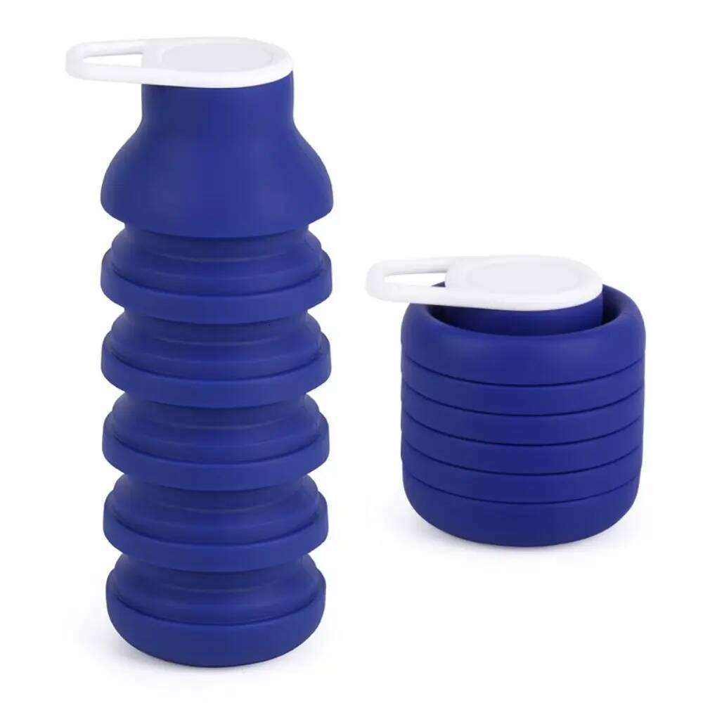 Large-capacity Collapsible Sport 200-600ML Retractable Sports Water Bottle Portable Leak Proof Foldable Drinking Cup Z260202