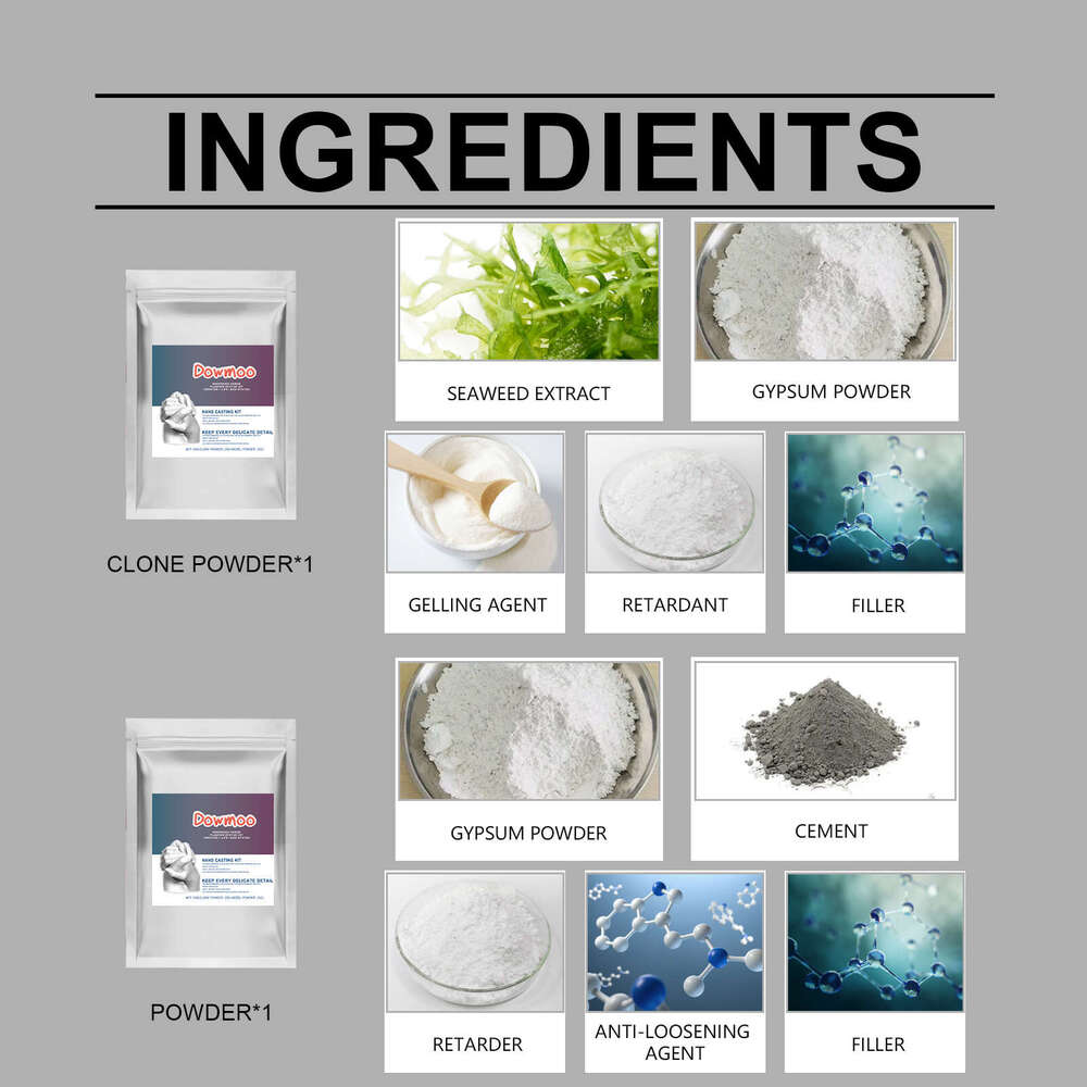 Dowmoo Mold Powder Set Making Souvenir 3D Clone Hand Model Toy Gift S260202