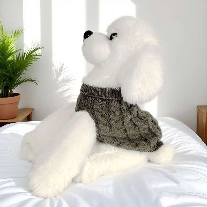Winter Fashion Solid Color Small & Teddy Dog Sweater Pet Puppy Clothes