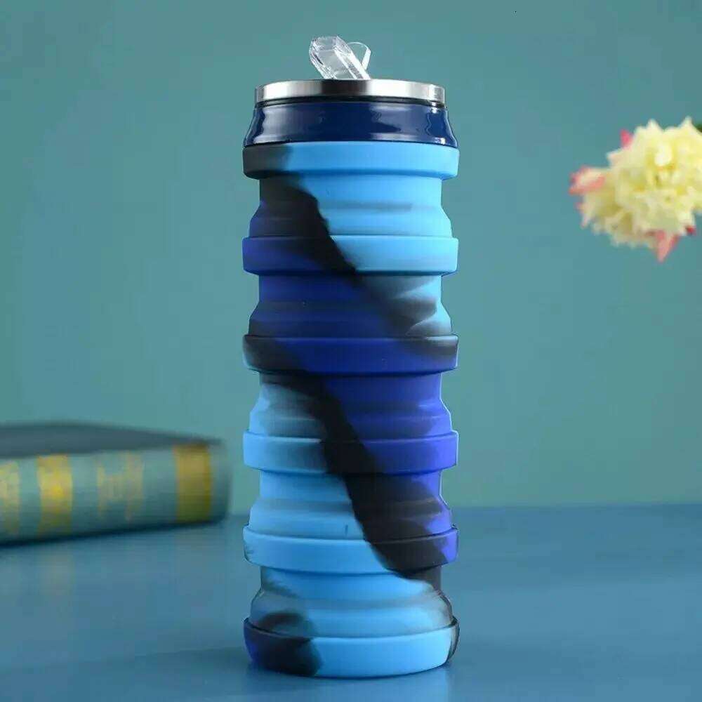 New Silicone Collapsible Wear-resistant Creative Folding Water Cup Gift Sports Sport Bottle Z260202