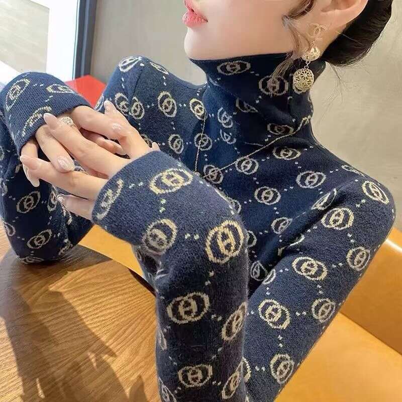 2026 New High Neck Sweater Base Shirt Autumn Winter Fashionable Slim Knitted Top Women's Inner Wear