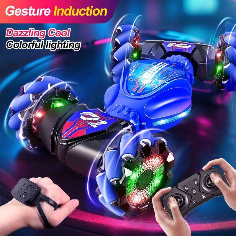 Gesture-sensing Stunt Remote Control Lights And Music One-click Transformation Toy Car Children's Christmas Gifts Y260131