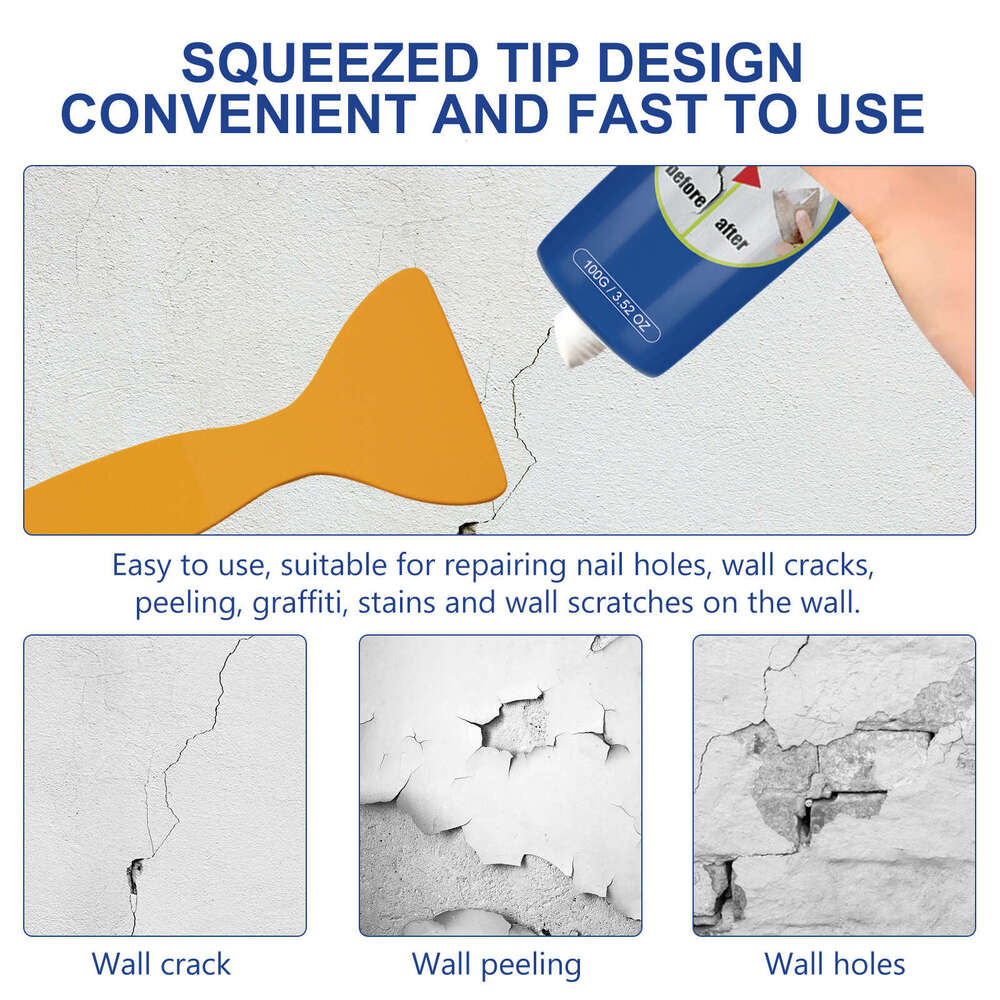 Household White Wall Crack Repair Paste Covers Mildew Stains Renovation S260202