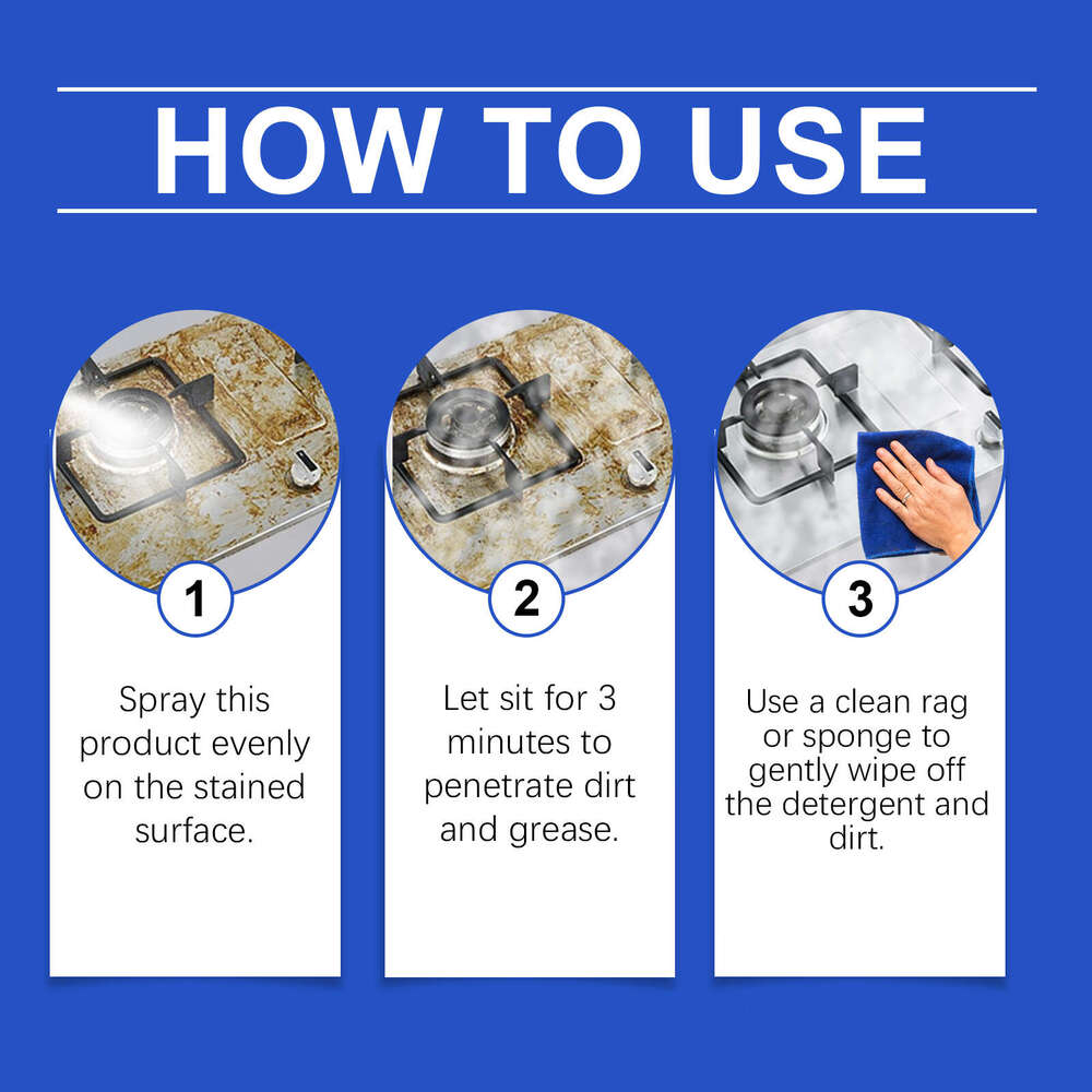 Jaysuing Household Degreaser Stain Remover Gentle Cleaning Kitchen Grease Cleaner S260202