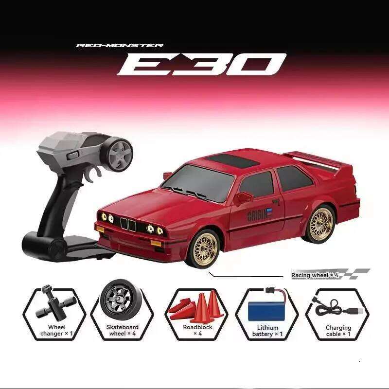 New 1/16 Proportion Remote Control 44 2.4g High Speed Drift Racing Lithium Battery Charging Retro AE86 BMW Light Car Model Y260131